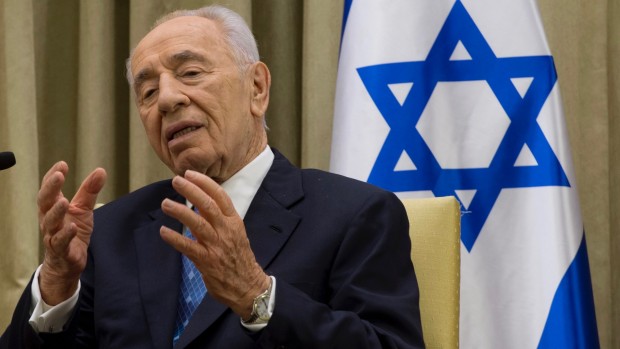 Jerichow: Shimon Peres holdt hånden over de radikale bosættere