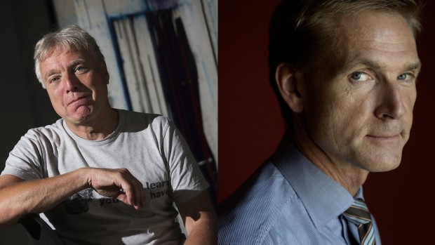“Jeg siger tit til Mette Frederiksen, at vi anerkender, at der er et stort flertal i befolkningen, som åbenbart er enige med DF og S på det spørgsmål” – Elbæk om asylpolitikkenRÆSONS RUNDBORD: Kristian Thulesen Dahl og Uffe Elbæk