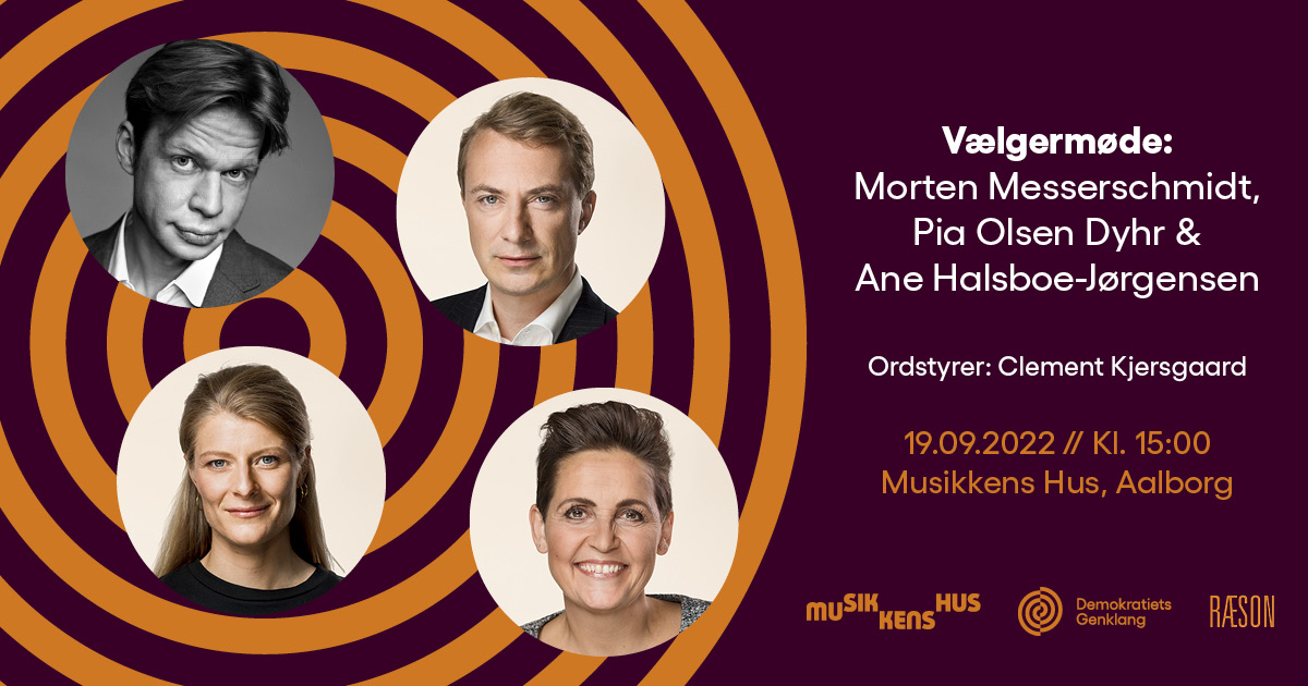 Vælgermøde 19/9: Halsboe-Jørgensen, Messerschmidt, Villadsen, Olsen Dyhr og Karlsmose